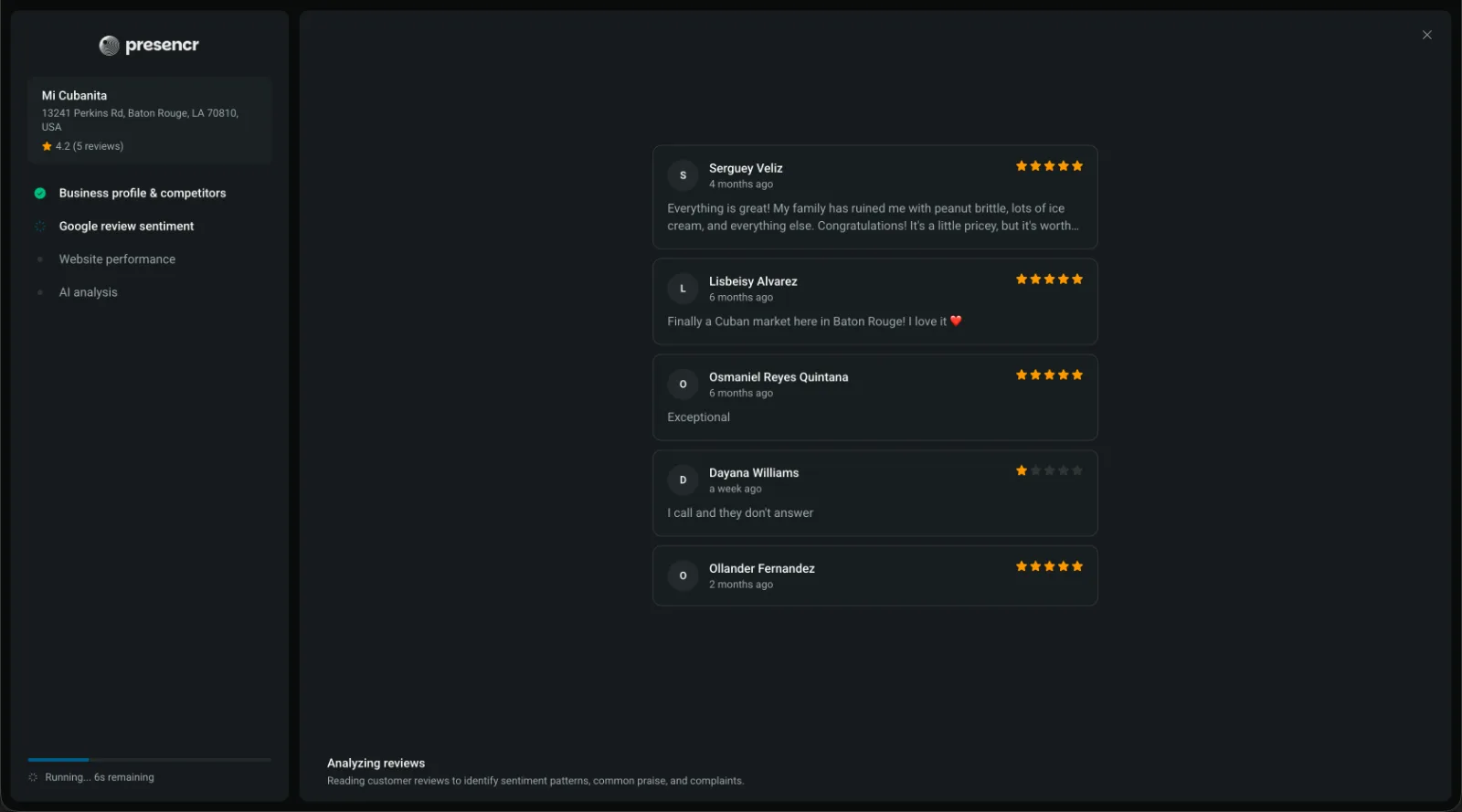 Presencr screenshot 1