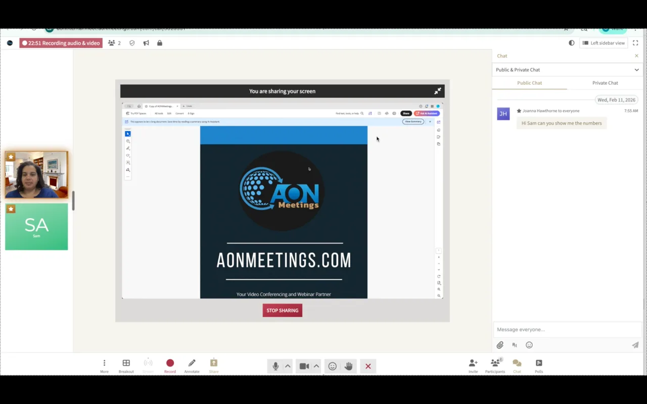 Aonmeetings screenshot 1