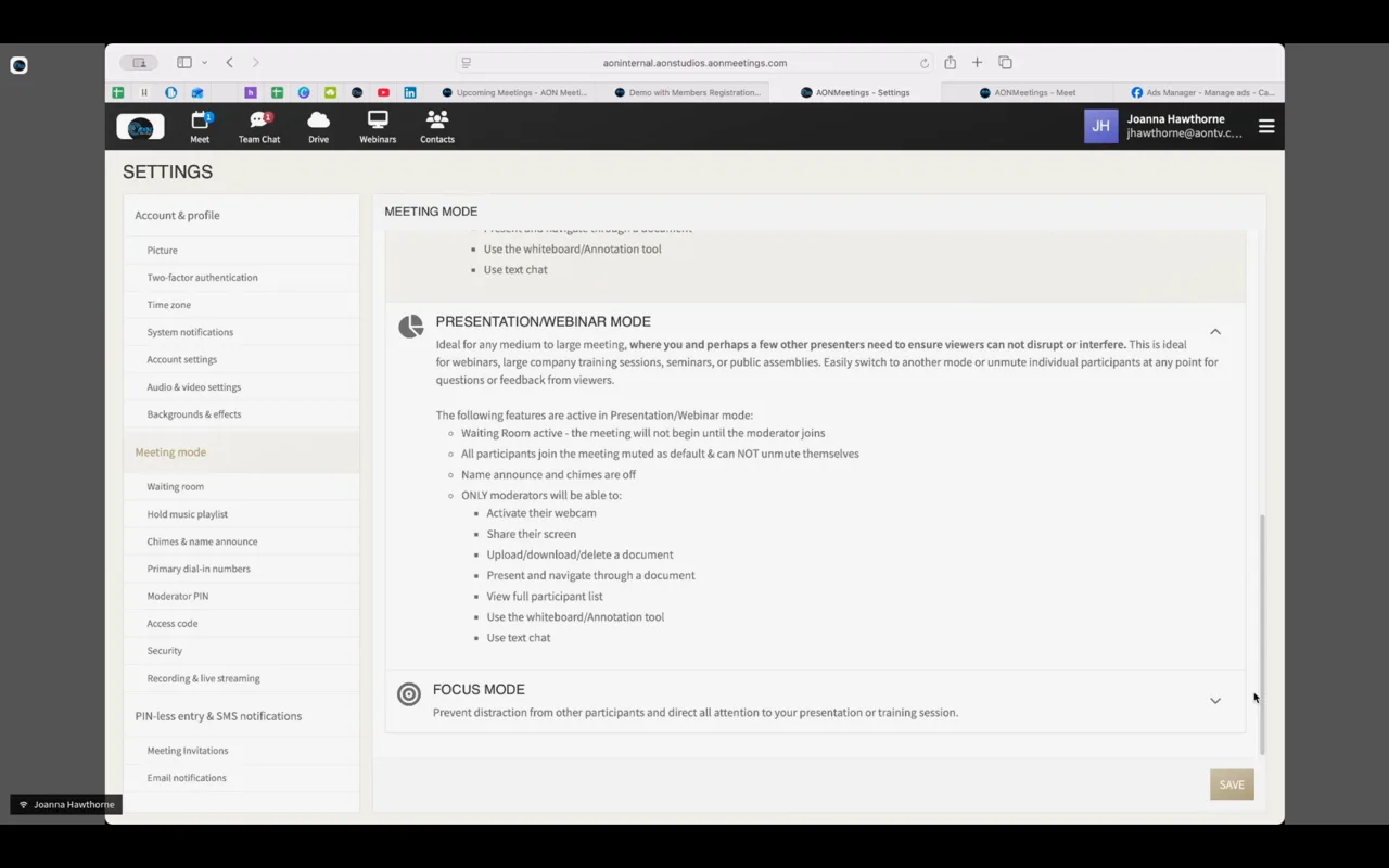 Aonmeetings screenshot 3