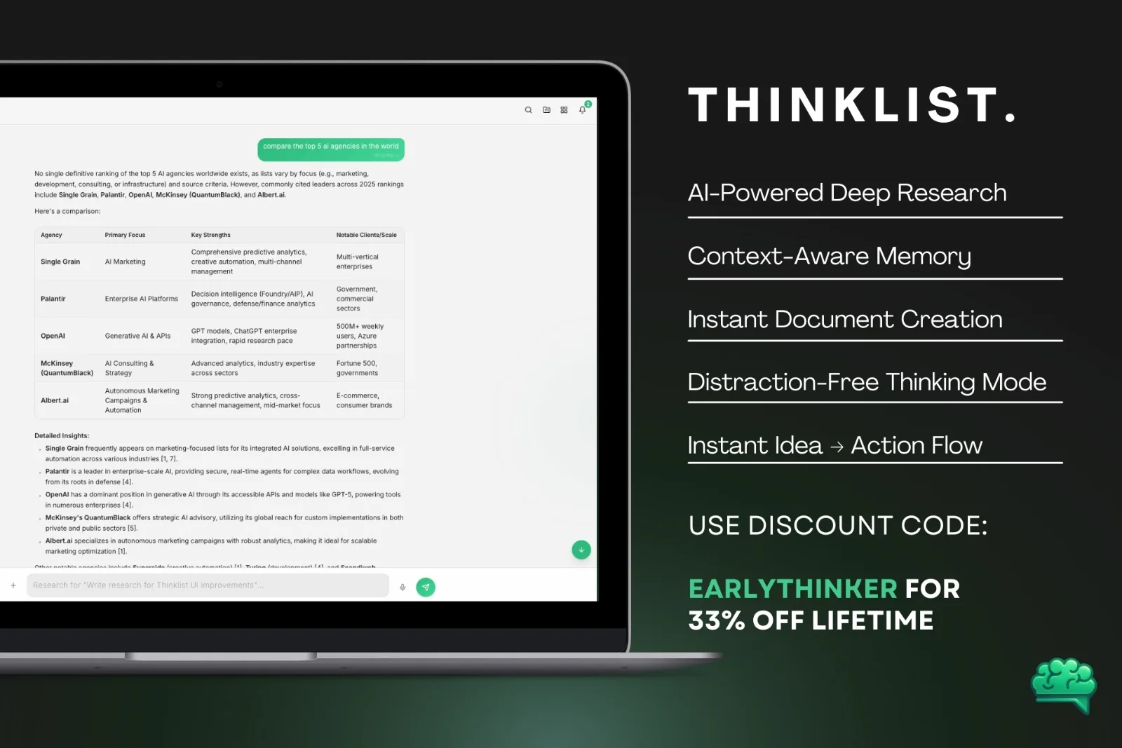 Thinklist screenshot 1