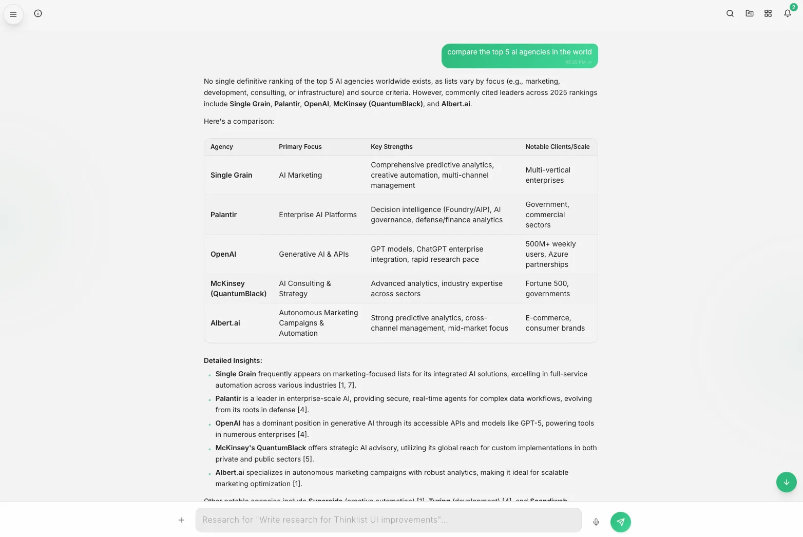 Thinklist screenshot 3