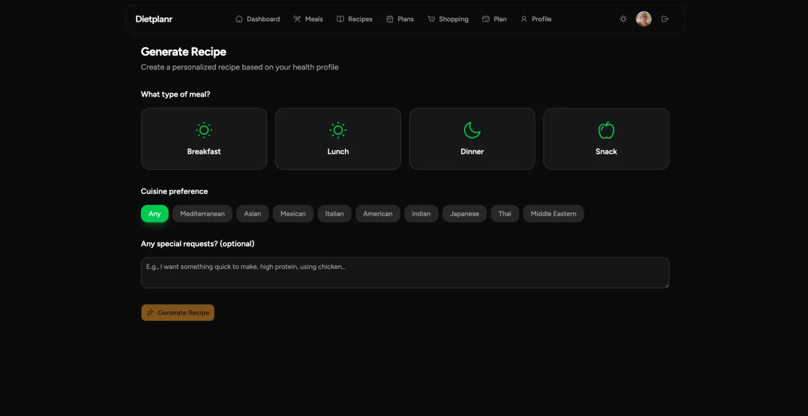 Dietplanr screenshot 3