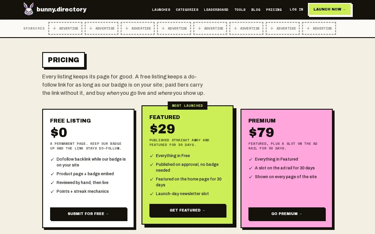 bunny.directory screenshot 1