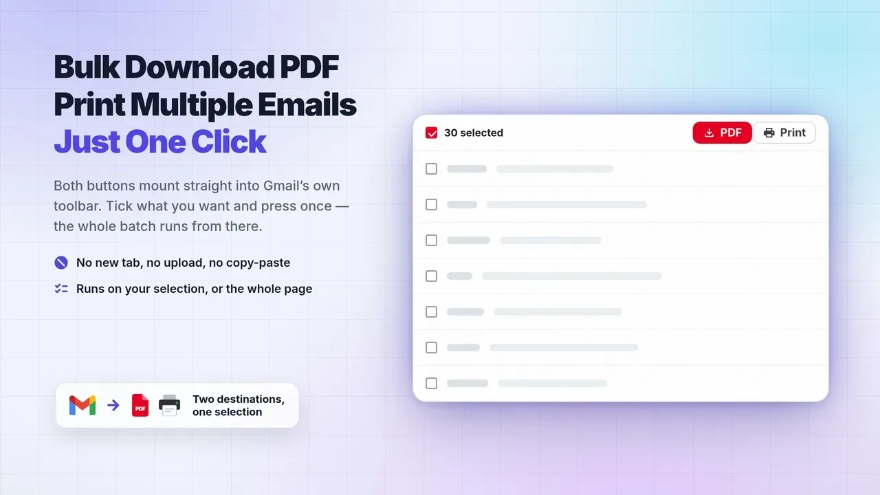 Save Gmail Emails as PDF in Bulk screenshot 2