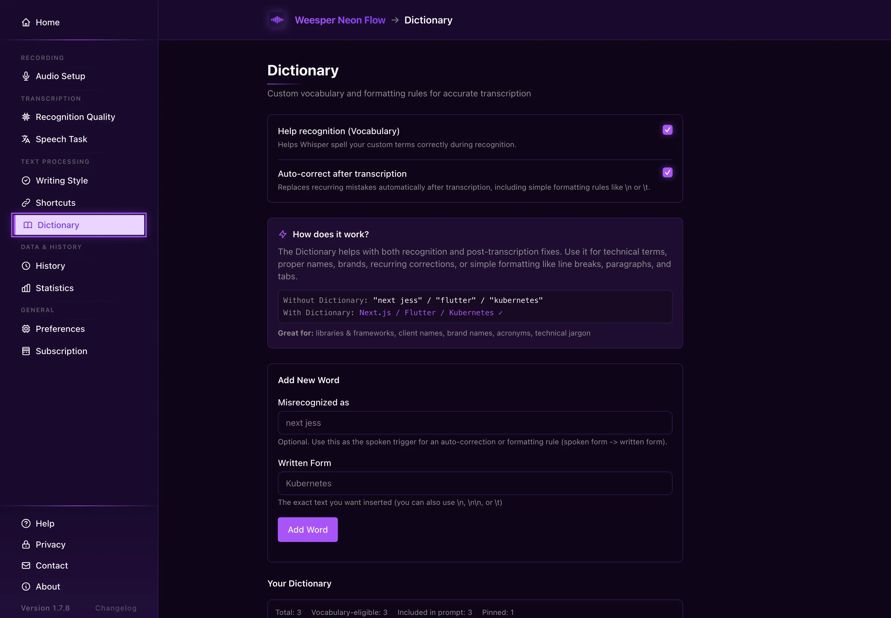 Weesper Neon Flow screenshot 1