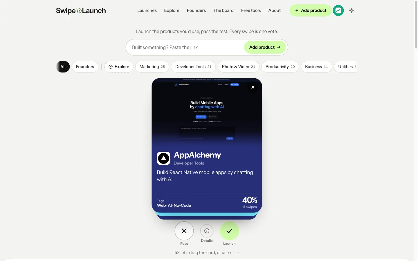 SwipeToLaunch screenshot 1